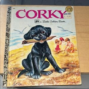 Corky Little Golden Book - Illustrated Puppy Cover